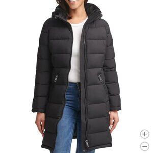 Andrew Marc Ladies' Long Stretch Jacket -- Black XS